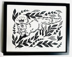 Fox Grove Art - Thru the Hedge Framed