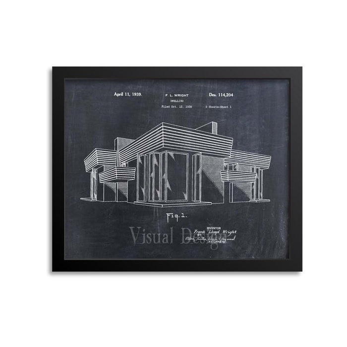 Frank Lloyd Wright House Patent Print