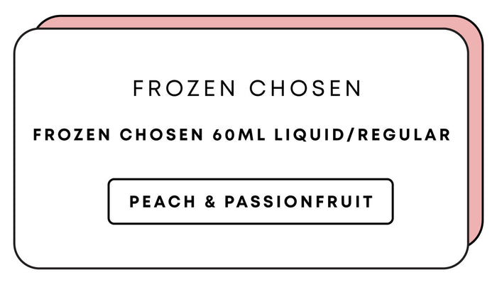 Frozen Chosen 60mL Freebase/Regular | Peach & Passionfruit-Image 1