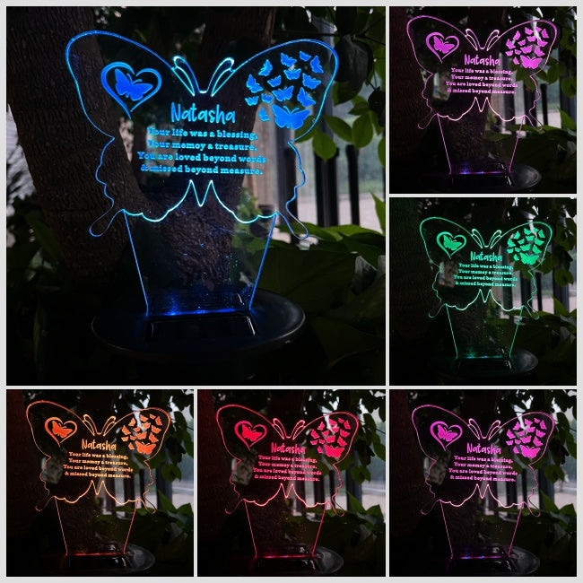 Garden Solar Memorial Light Multiple Styles With Name Only