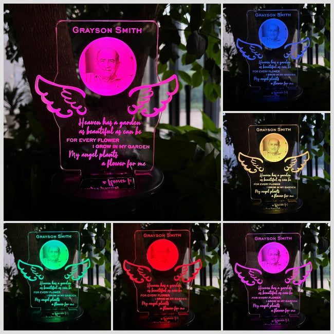 Garden Solar Memorial Light Multiple Styles With Photo
