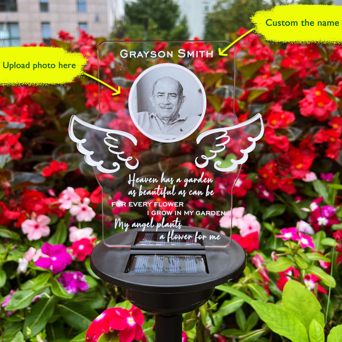 Garden Solar Memorial Light Multiple Styles With Photo