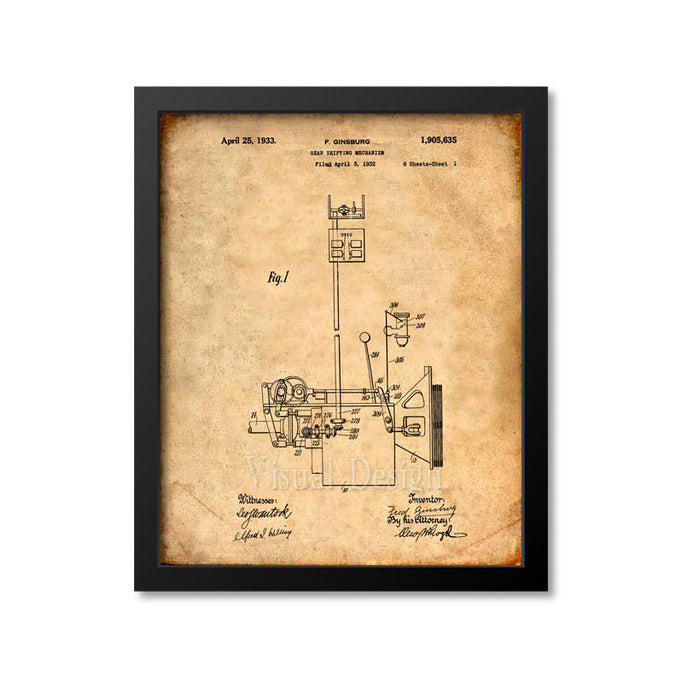 Gear Shifting Mechanism For Transmissions Patent Print