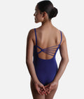 Girls Camisole Dance Leotard with Strappy Back and Rhinestones - SL175