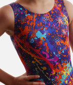 Girl's Tank Sleeve Gymnastics Leotard, Splash Print - 27822 (URBAN)