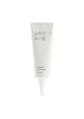 White tube of cream with Korean text on a white background
