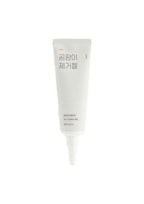 White tube of cream with Korean text on a white background