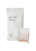 Silica gel pack with a white background
