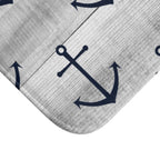 Gray and Blue Anchor Memory Foam Mat - MAT105