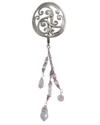 Hair Hook – Silver Celtic with Bead Charm Ponytail Holder | Festival & Boho Accessory by Medieval Metal