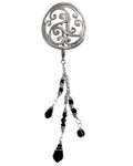 Hair Hook – Silver Celtic with Bead Charm Ponytail Holder | Festival & Boho Accessory by Medieval Metal