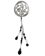 Hair Hook – Silver Celtic with Bead Charm Ponytail Holder | Festival & Boho Accessory by Medieval Metal