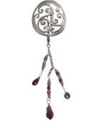 Hair Hook – Silver Celtic with Bead Charm Ponytail Holder | Festival & Boho Accessory by Medieval Metal