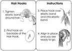 How to wear Hair Hook Silver Spiral with Bead Charm Ponytail Holder step by step