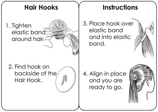 How to wear Hair Hook Silver Spiral with Bead Charm Ponytail Holder step by step