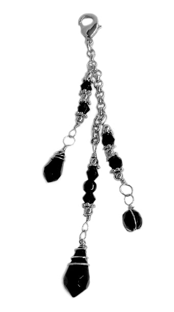 Hair Hook – Silver Spiral with Bead Charm Ponytail Holder | Festival & Boho Hair Accessory by Medieval Metal