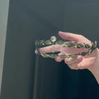 Handmade Athena Chanhua Tiara - Artisanal Laurel Leaf Headpiece