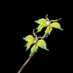 Handmade Chanhua Deer Floral Hair Pin - Hanfu Inspired Artisanal Hair Accessory