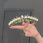 Handmade Lily of the Valley Princess Tiara - Artisanal Chanhua Floral Crown