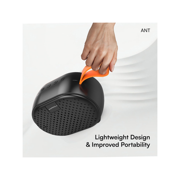 HAPIPOLA Bluetooth Speaker ANT Immersive Audio | Good Bass | 5 Hours Playback | Portable, Built in mic, TWS Pairing Support | dustproof | AUX, USB, TF Card | Micro Interface
