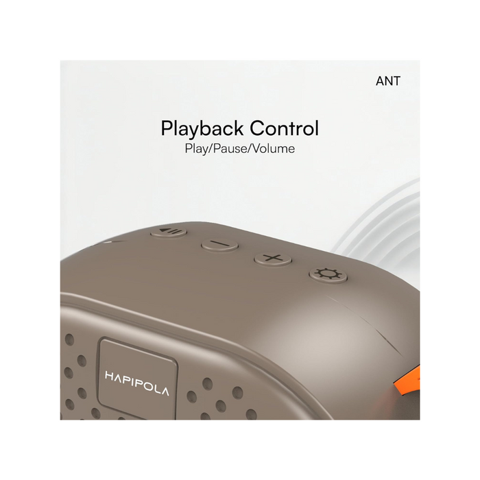 HAPIPOLA Bluetooth Speaker ANT Immersive Audio | Good Bass | 5 Hours Playback | Portable, Built in mic, TWS Pairing Support | dustproof | AUX, USB, TF Card | Micro Interface