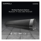 HAPIPOLA Slider 12X Bluetooth Speaker - Multiple Playback Options