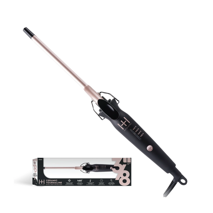 H&H Extra Long Ceramic Tourmaline Curling Iron 3/8 Inch #5886