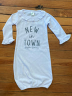 White Gown w/Ruffles-Long Sleeve / Newborn