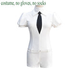 Houseki no Kuni (Land of the Lustrous) Antarcticite Cosplay Costume (Wig + Tie + Jumpsuit + Belt)