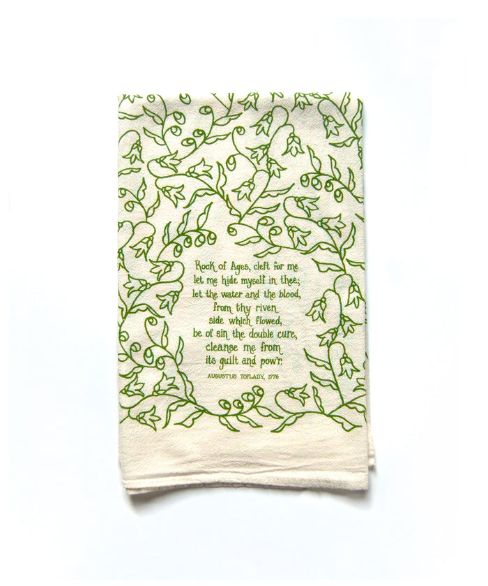 Green floral print