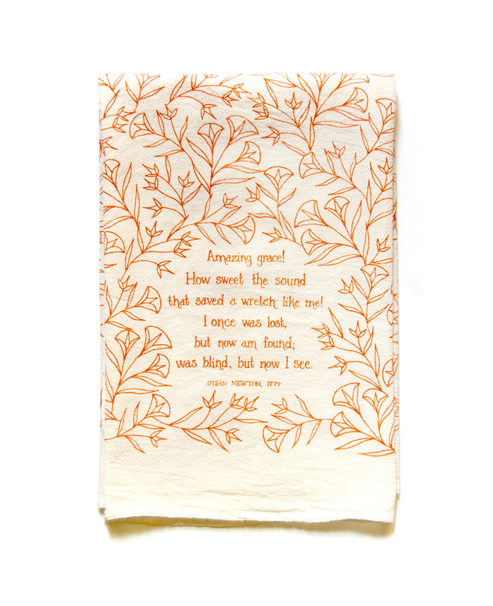 Orange floral print