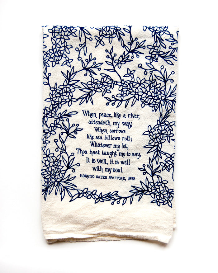 Navy floral print
