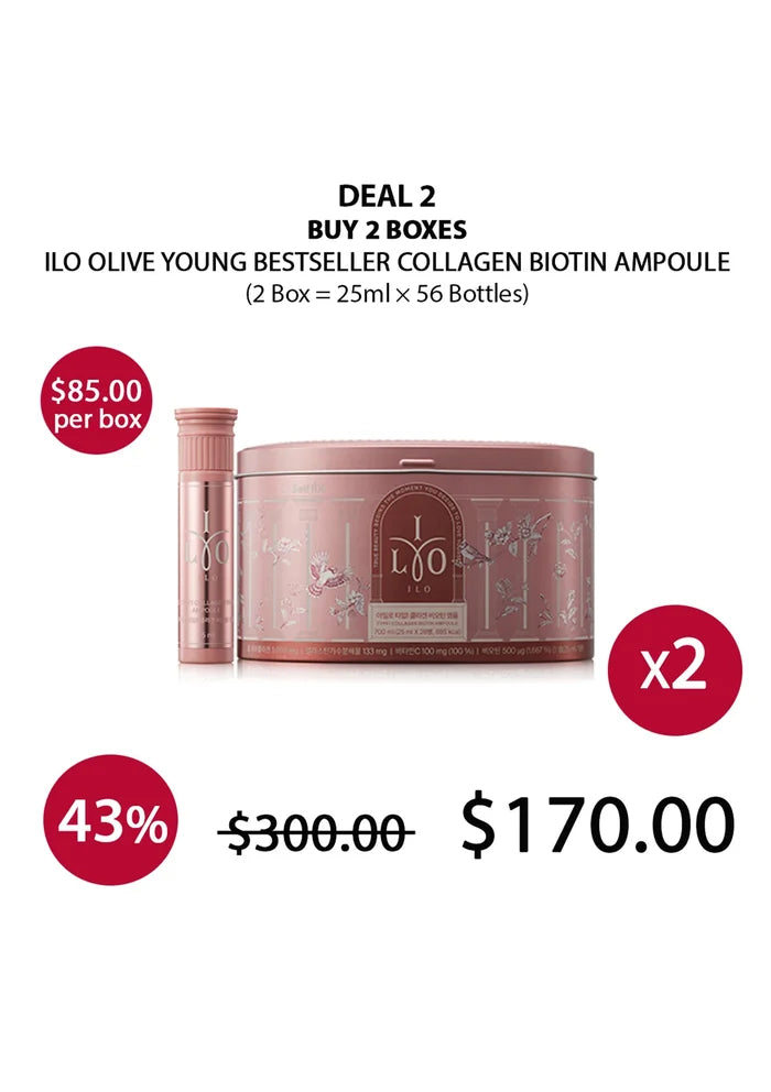 (BUY 2 LARGE) 28EA ILO COLLAGEN DRINK = 140 BOTTLES