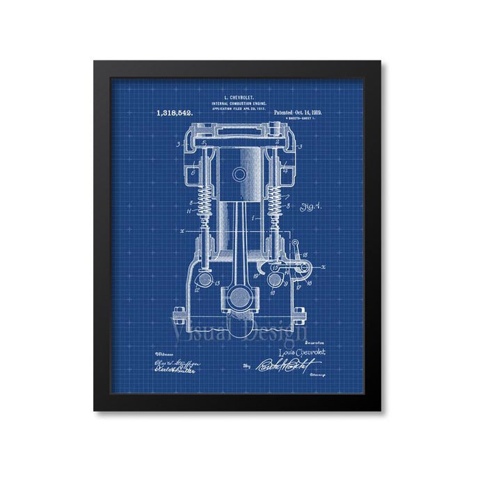 Chevrolet Internal Combustion Engine Patent Print