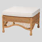 Johnson Rattan Ottoman Stool by bali & pari — overall view
