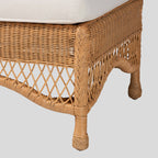 Johnson Rattan Ottoman Stool by bali & pari — material and construction detail
