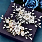 Wedding Hair Accessories - Floral Bridal Hair Comb - Available in Silver and Gold