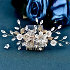 Wedding Hair Accessories - Floral Bridal Hair Comb - Available in Silver and Gold