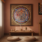 Kalachakra Mandala Thangka Buddhist Wheel of Time artwork