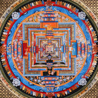 Kalachakra Mandala Thangka Buddhist Wheel of Time artwork