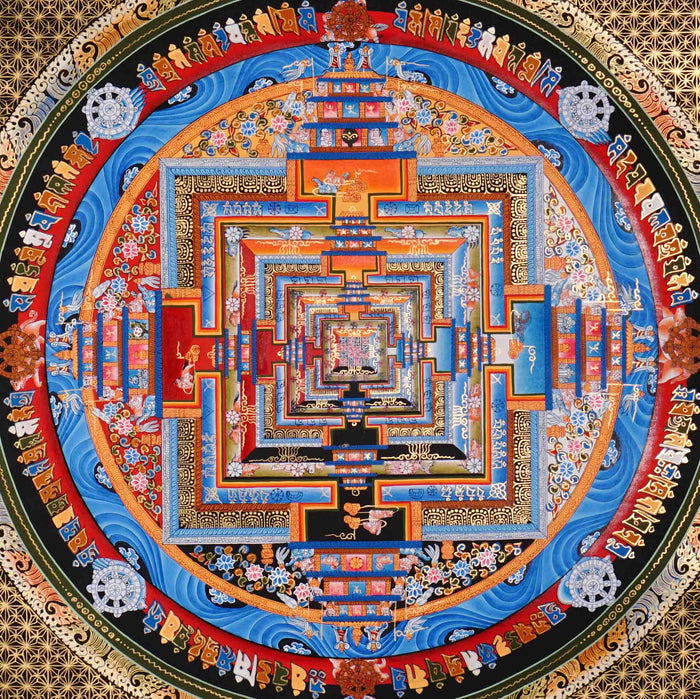 Kalachakra Mandala Thangka Buddhist Wheel of Time artwork