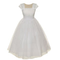 Kids Dream Cap Sleeve Beaded Lace at Waist