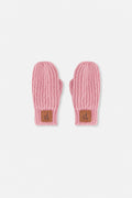Knit Mittens Pale Dusty Pink-0