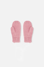 Knit Mittens Pale Dusty Pink-1