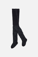 Knit Textured Tights Dark Blue-0