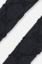 Knit Textured Tights Dark Blue-2