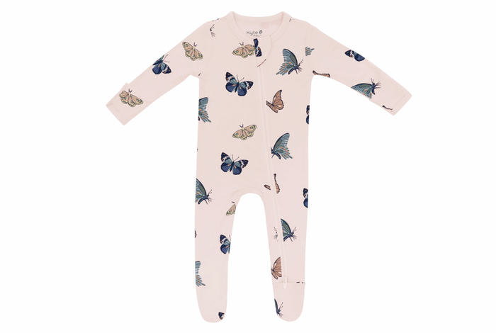 Kyte Baby - Footie - Blush Butterfly