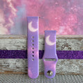 Lavender Sky Print Silicone Band For Fitbit Versa 1/2