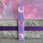 Lavender Sky Print Silicone Band For Fitbit Versa 1/2