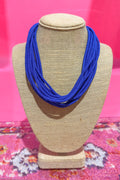 Layered Rope Necklace - Royal Blue